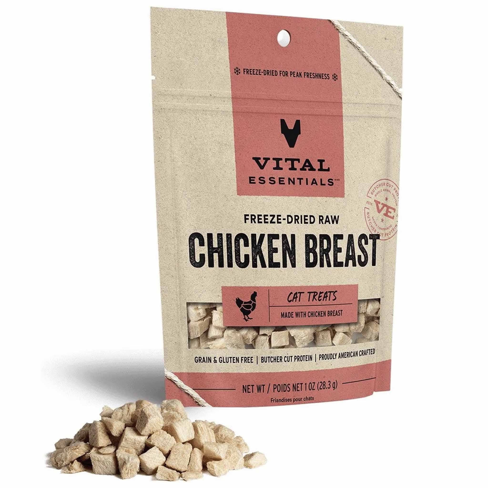 Vital Essentials Cat Freeze-Dried Chicken Breast Treats - 1 oz.