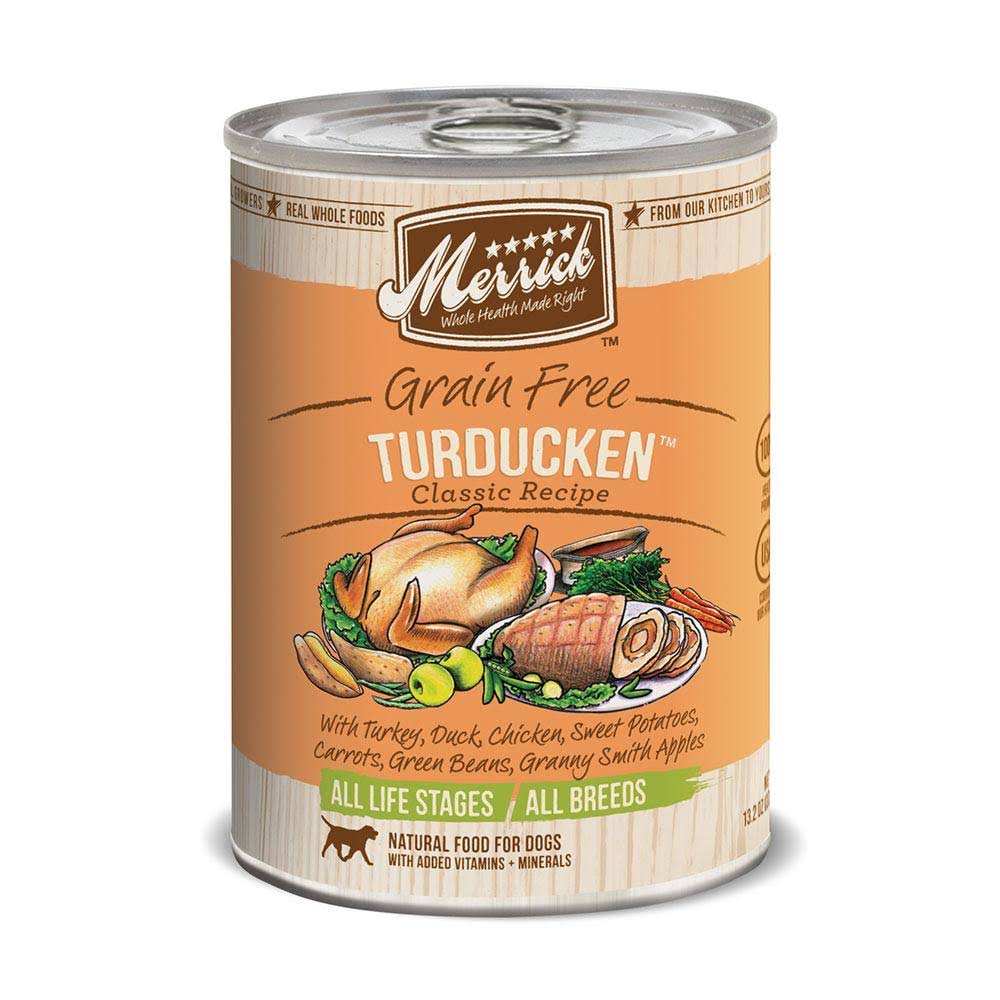 Merrick Turducken Canned Dog Food - Turkey, Duck & Chicken, 374g