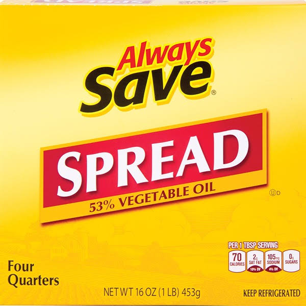 Always Save 53% Vegetable Oil Spread