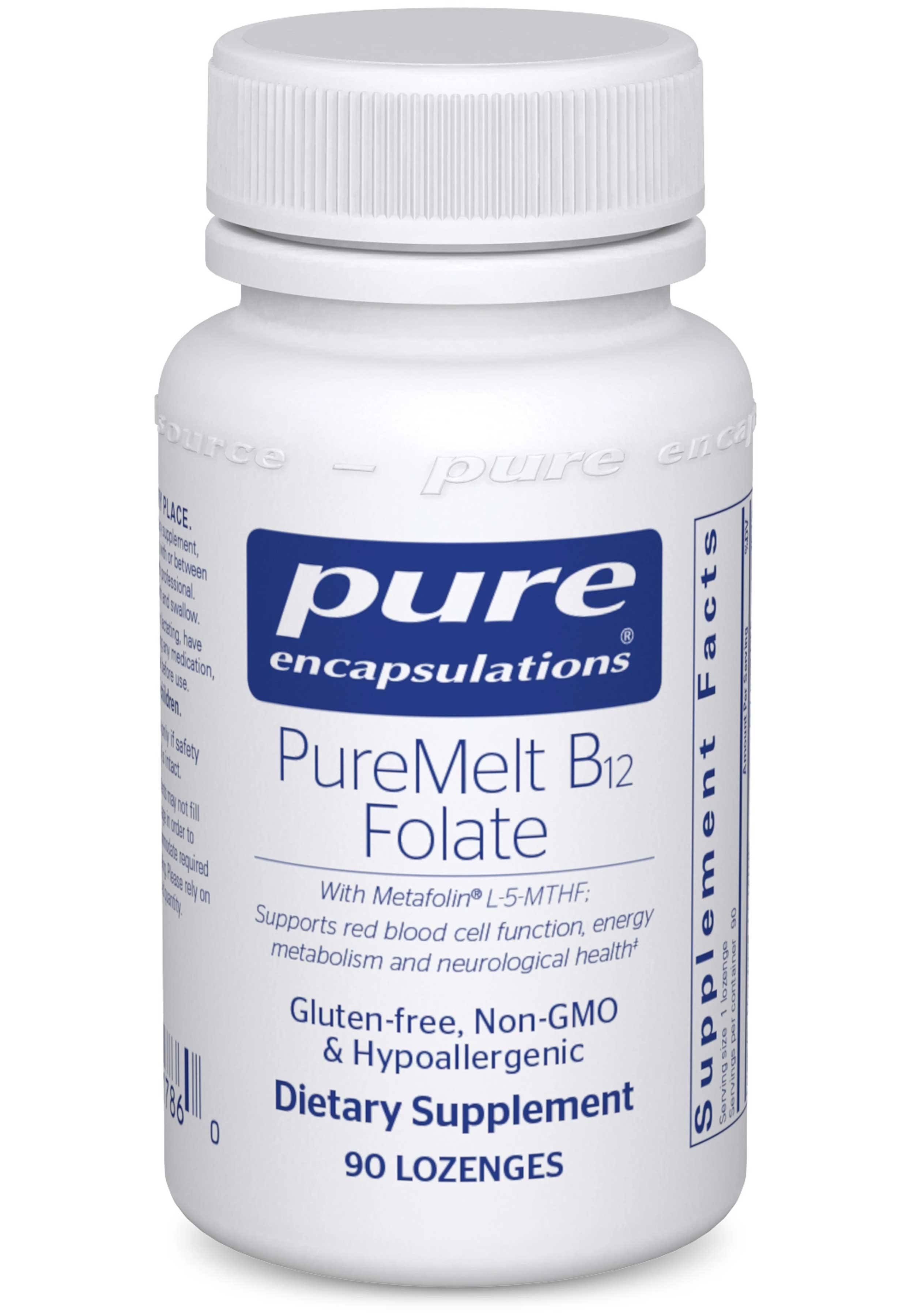 Pure Encapsulations Puremelt B12 Folate Supplement - 90 Lozenges