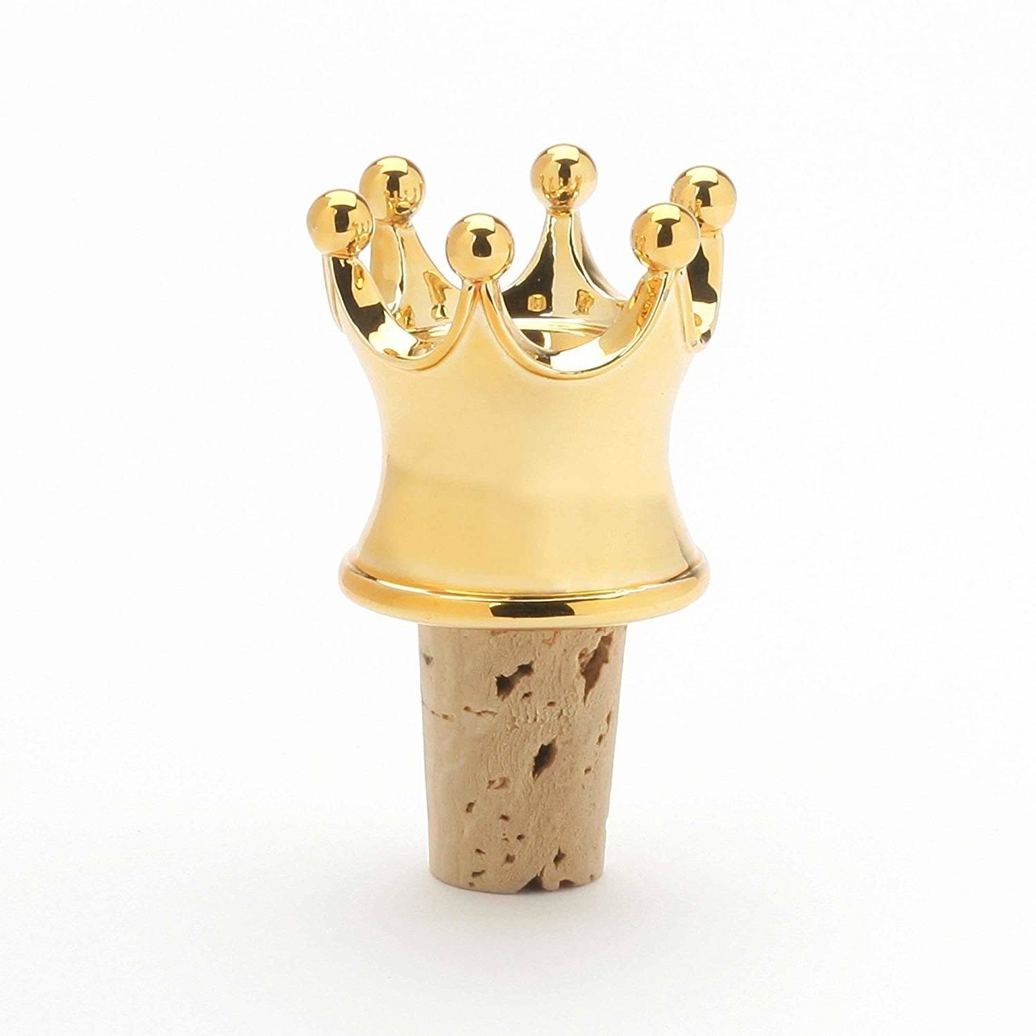 Bottle Wine Stopper - Enesco - Gold Crown 1.25" New 6002231
