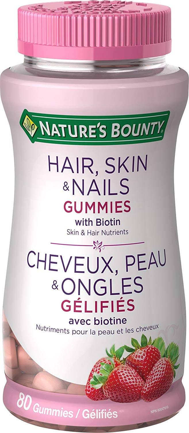 Nature's Bounty Hair, Skin, Nails Gummies with Biotin, 80 Gummies | Medication, Remedies & Dietary Supplements