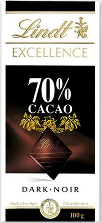 Lindt Excellence 70% Cacao Dark Chocolate - 100g