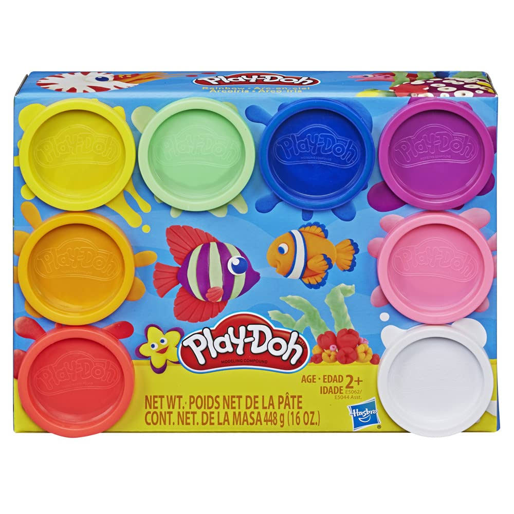 Hasbro Play-doh Rainbow Non-toxic Modeling Compound - 8pk