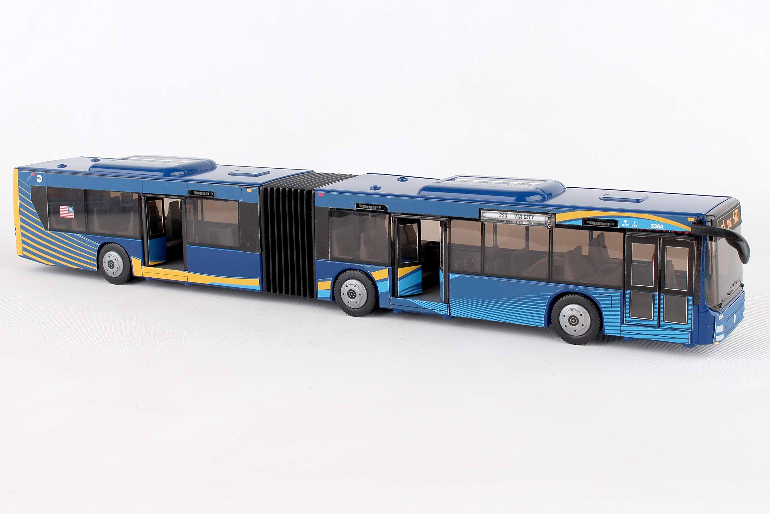 Daron MTA New York City Bus 16" Articulated Bus RT8571 Toy, Brown