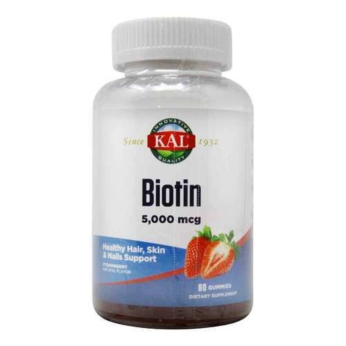 Kal Biotin 5000 mcg - Strawberry - 60 Gummies
