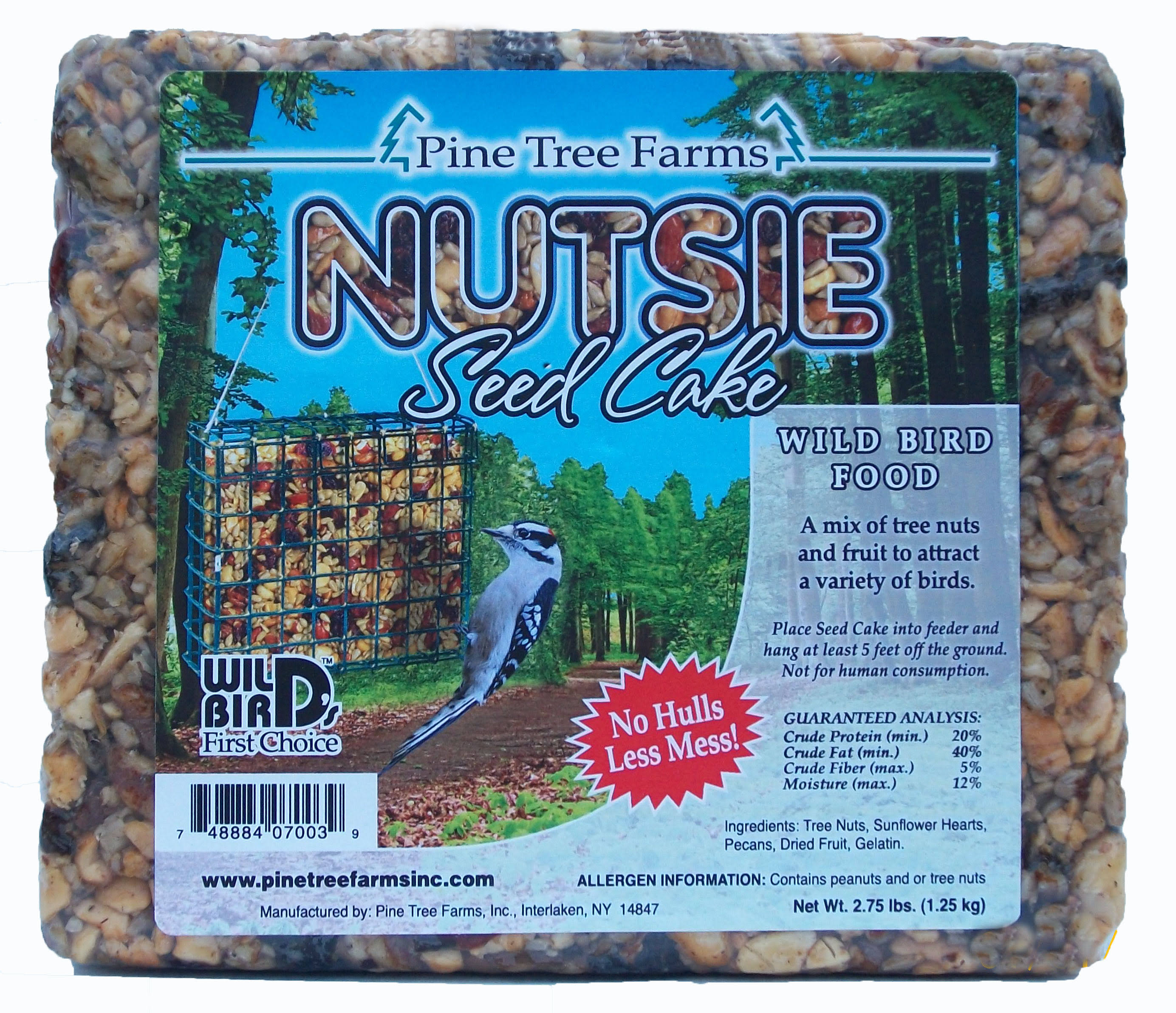 Pine Tree Farms Nutsie Cake Bird Food - 2.75 lb