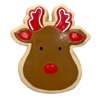 foufouBRANDS fouFIT Holiday Sugar Cookie Chew Dog Toy - Rudolph