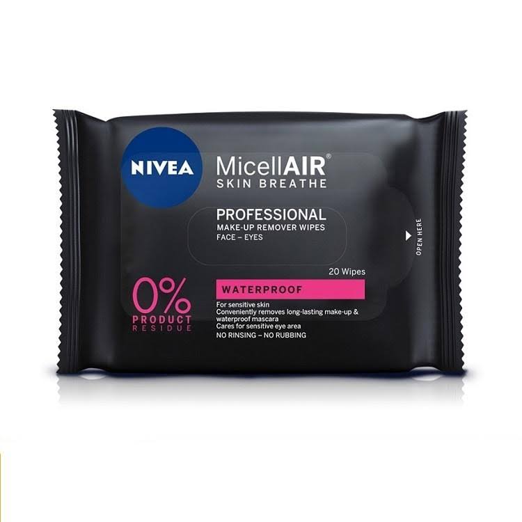 Nivea MicellAIR Professional Make-up Remover Micellar Wipes - 20 Wipes