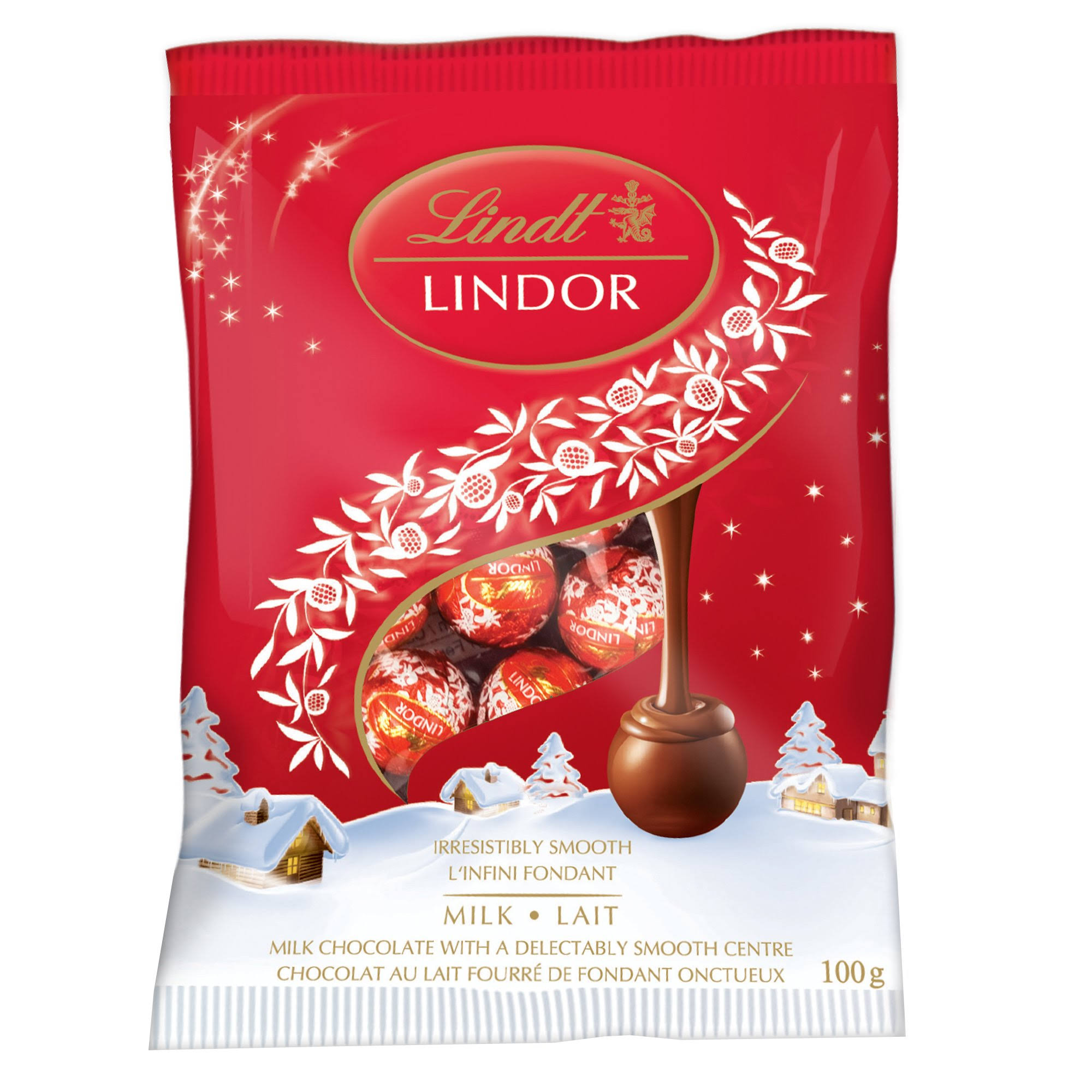 Lindt Lindor Milk Chocolate Mini Balls Bag, 100-g