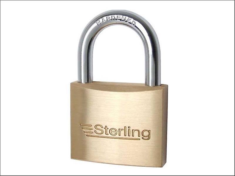 Sterling Double Locking Padlock - Brass, 40mm