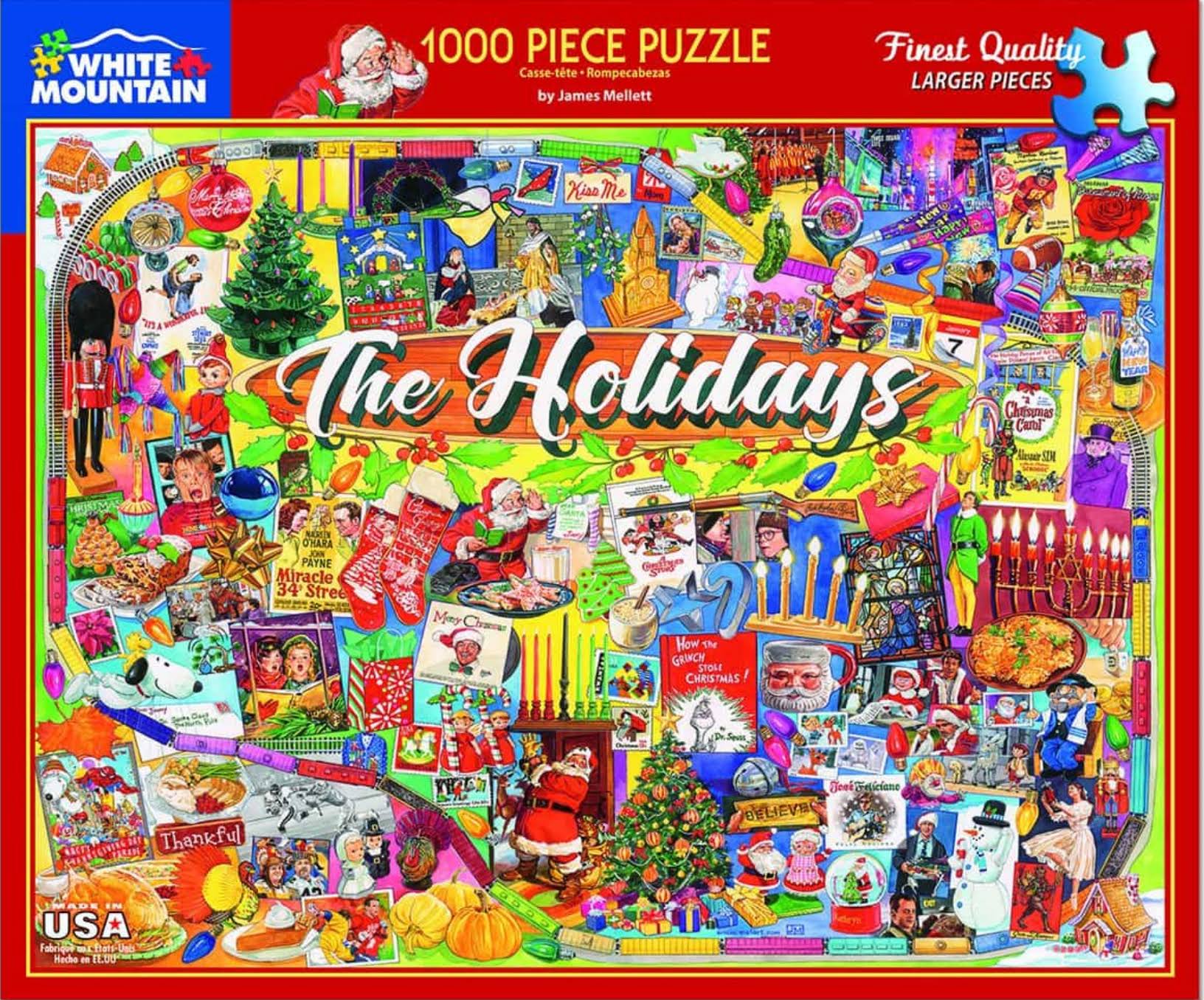 White Mountain Puzzles The Holidays - 1000 Piece Jigsaw Puzzle