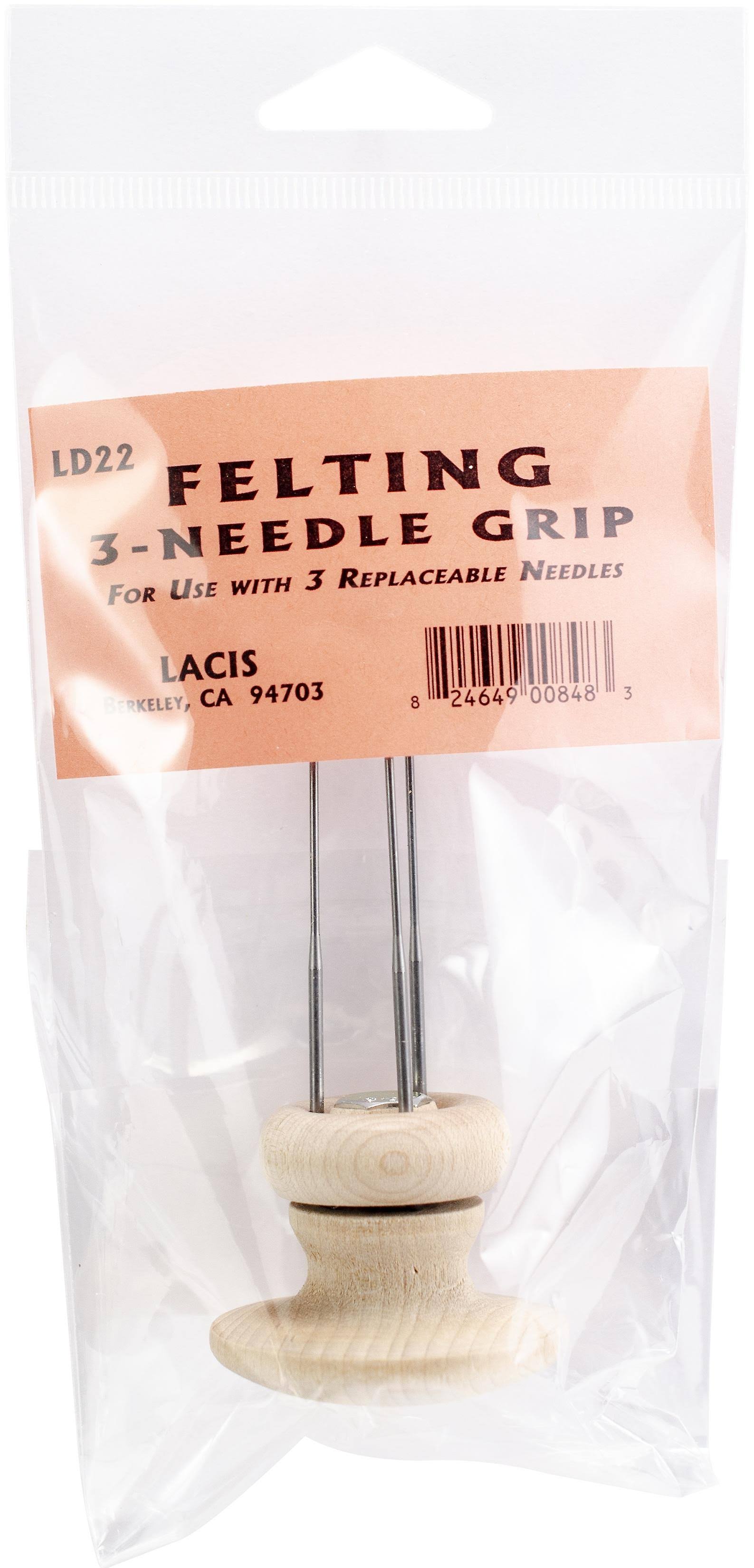 Lacis 3-needle Felting Grip w/Wood Grip
