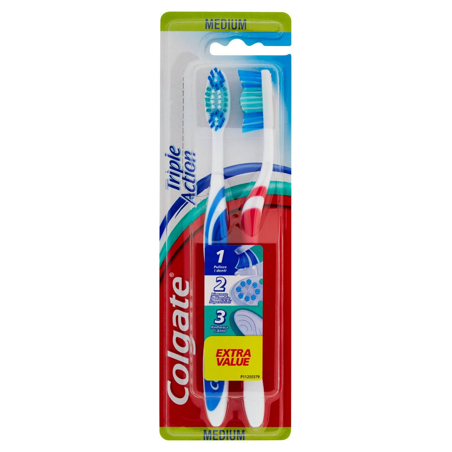 Colgate Triple Action 1 + 1 Toothbrushes