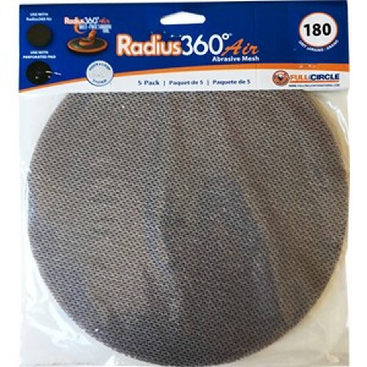 Full Circle Mesh SD180-5 Sanding Disc, 180-Grit, For Radius 360 Air and Power Drywall Sanders