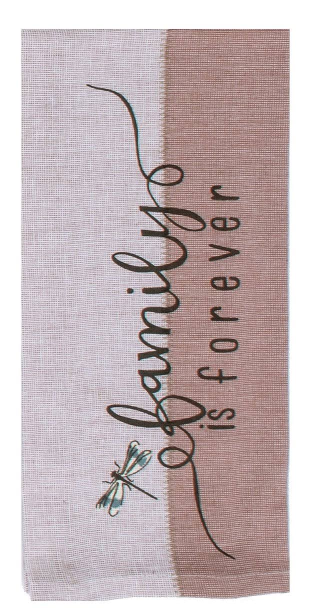 Kay Dee Designs Kitchen Towel - "Family Is Forever" Dragonfly