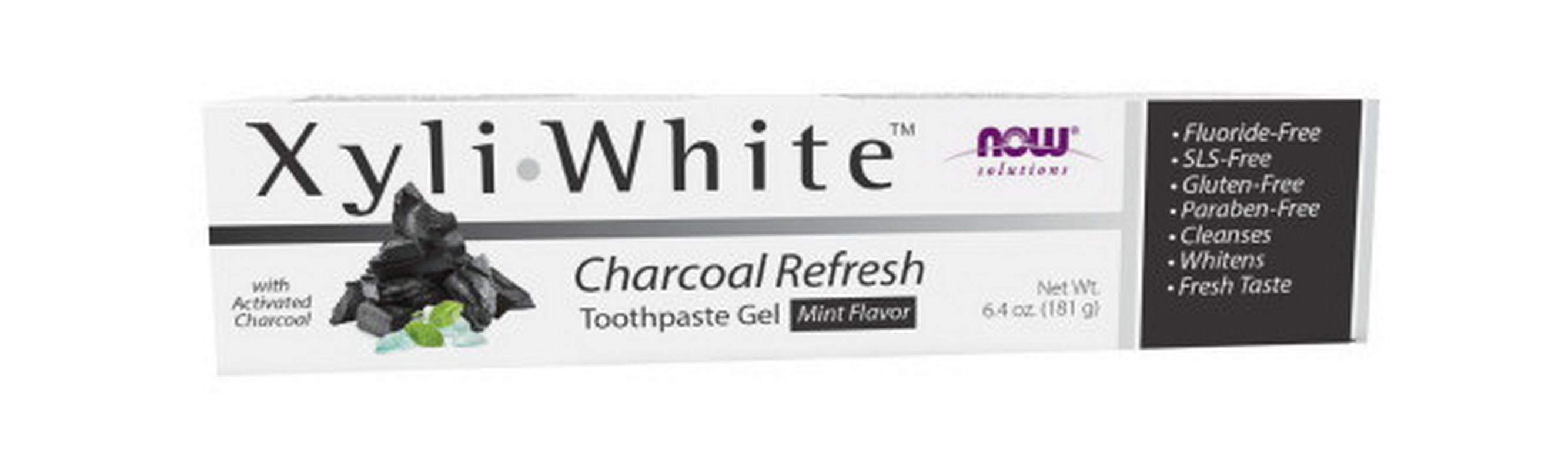 Now Foods XyliWhite Charcoal Refresh Toothpaste Gel 6.4 oz