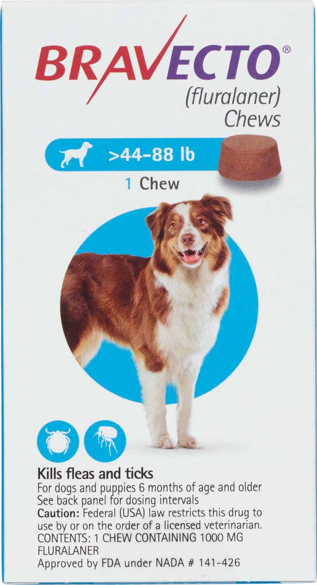 Bravecto for Dogs-44-88Lb-Single Chew