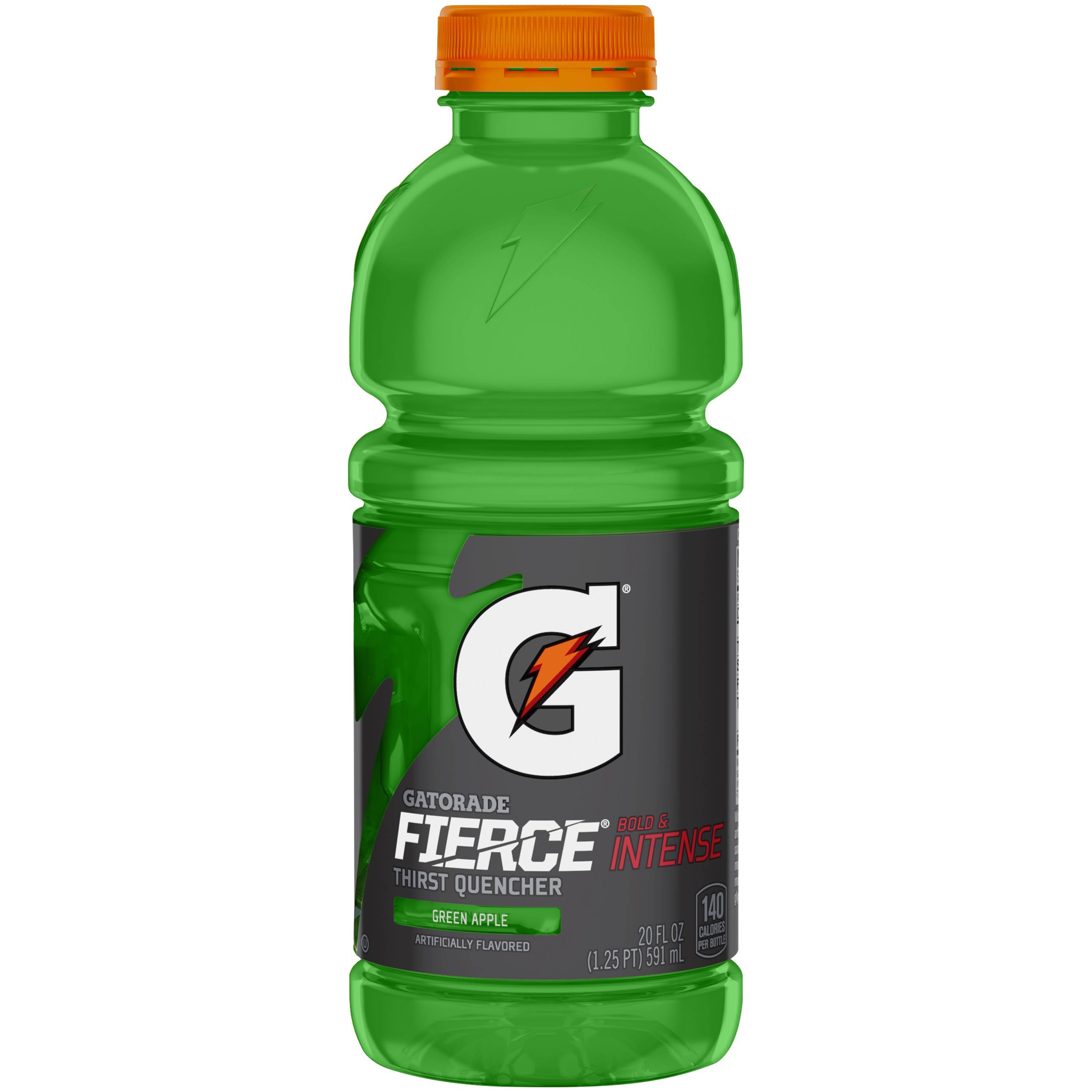 Gatorade Fierce Thirst Quencher, Green Apple - 20 fl oz bottle