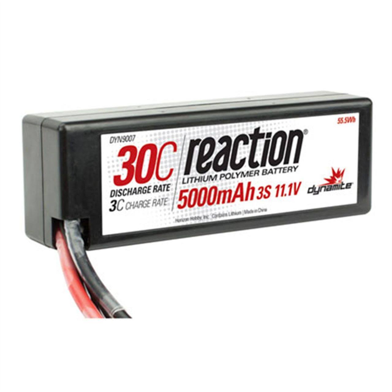 Dynamite Reaction 30c 3s Lipo Hardcase Battery - 11.1V, 5000mah