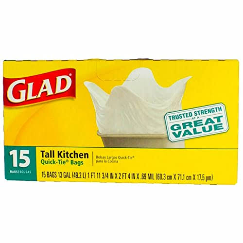 Glad Tall Kitchen Quick Tie Bags - 13 Gallon, x15