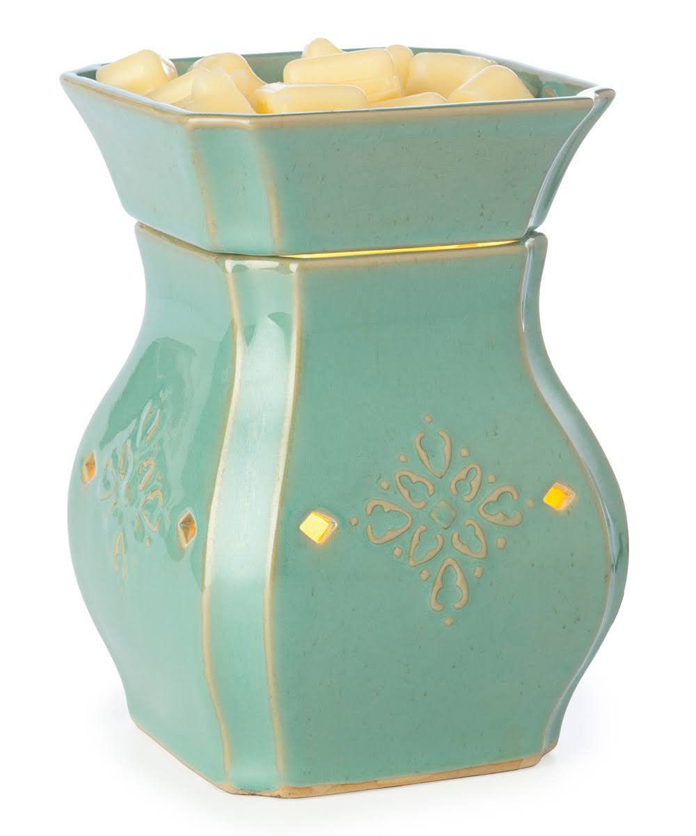 Candle Warmers Etc Vintage Turquoise Illumination Fragrance Warmer - 8.8"