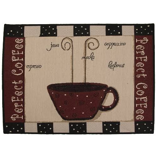 BigKitchen Set of Four Perfect Coffee Tapestry Placemats