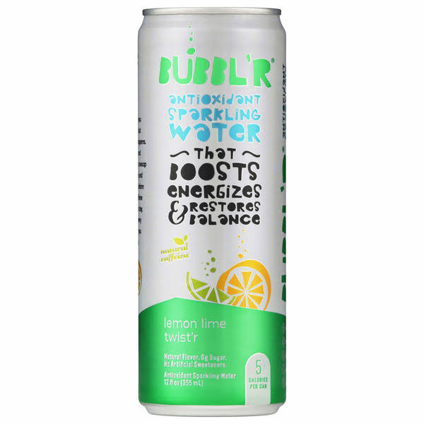 BUBBL'R Antioxidant Sparkling Water, Lemon Lime twist'r - 12.0 fl oz