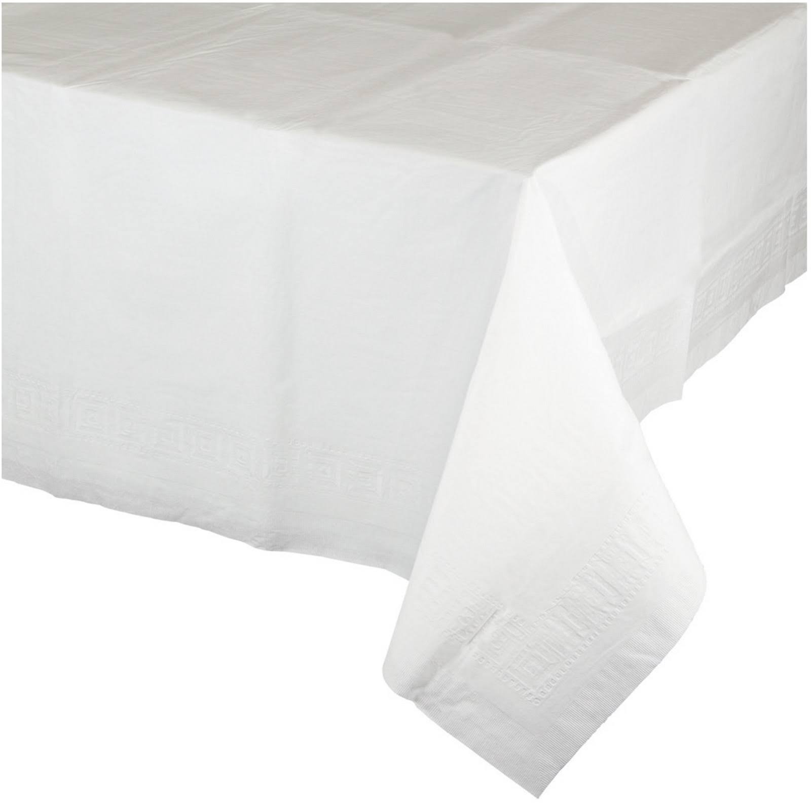 Creative Converting 710241 White 54"x108" Paper Tablecover