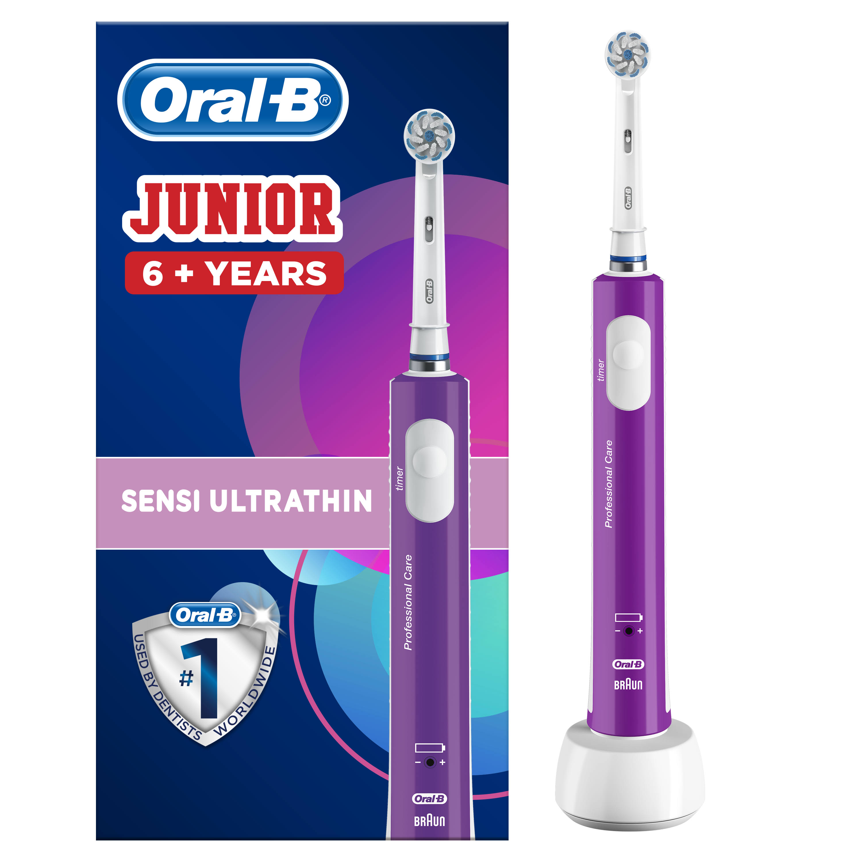 Oral-B Junior Electric Toothbrush: Purple