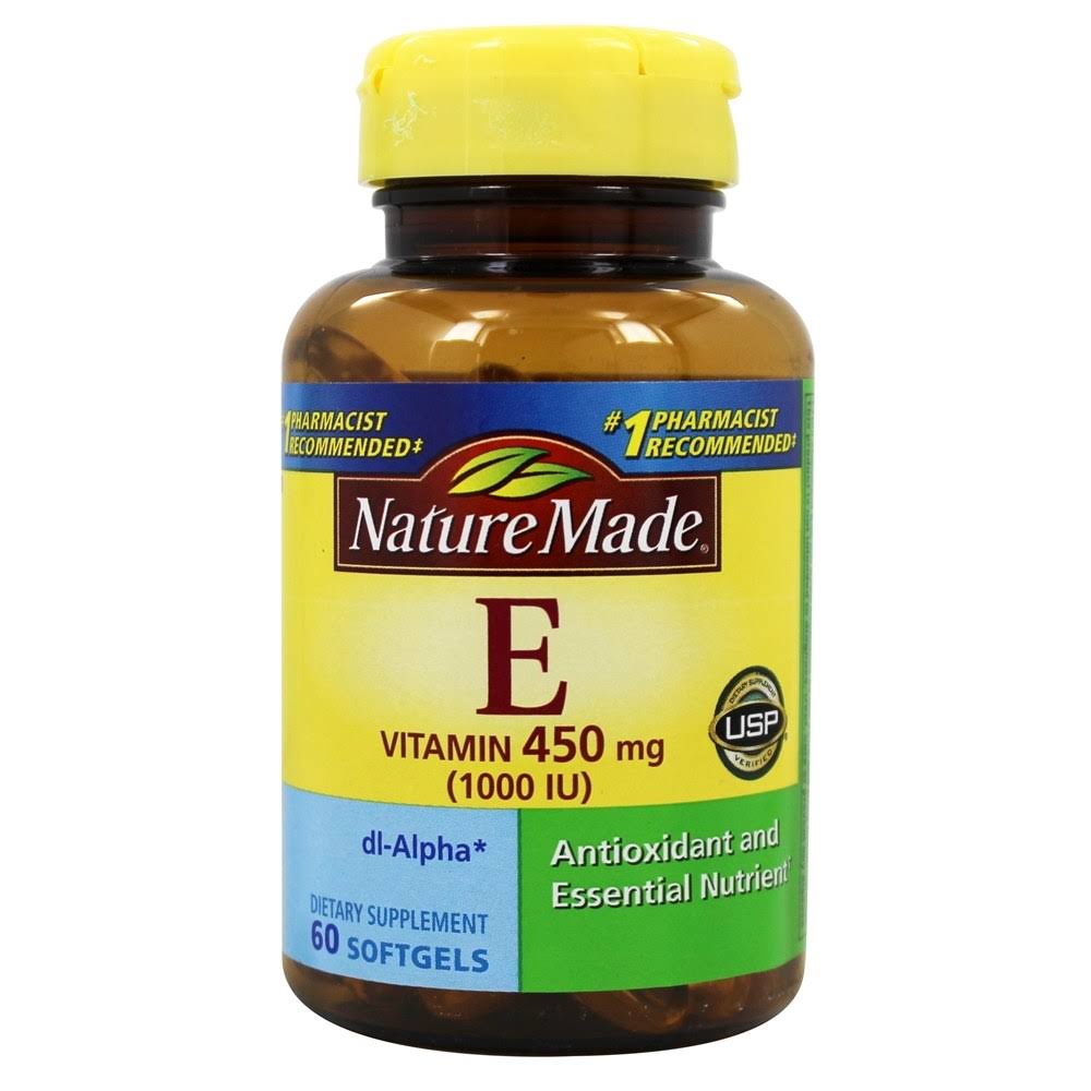Nature Made Vitamin E 1000iu Dietary Supplement - 60 Softgels