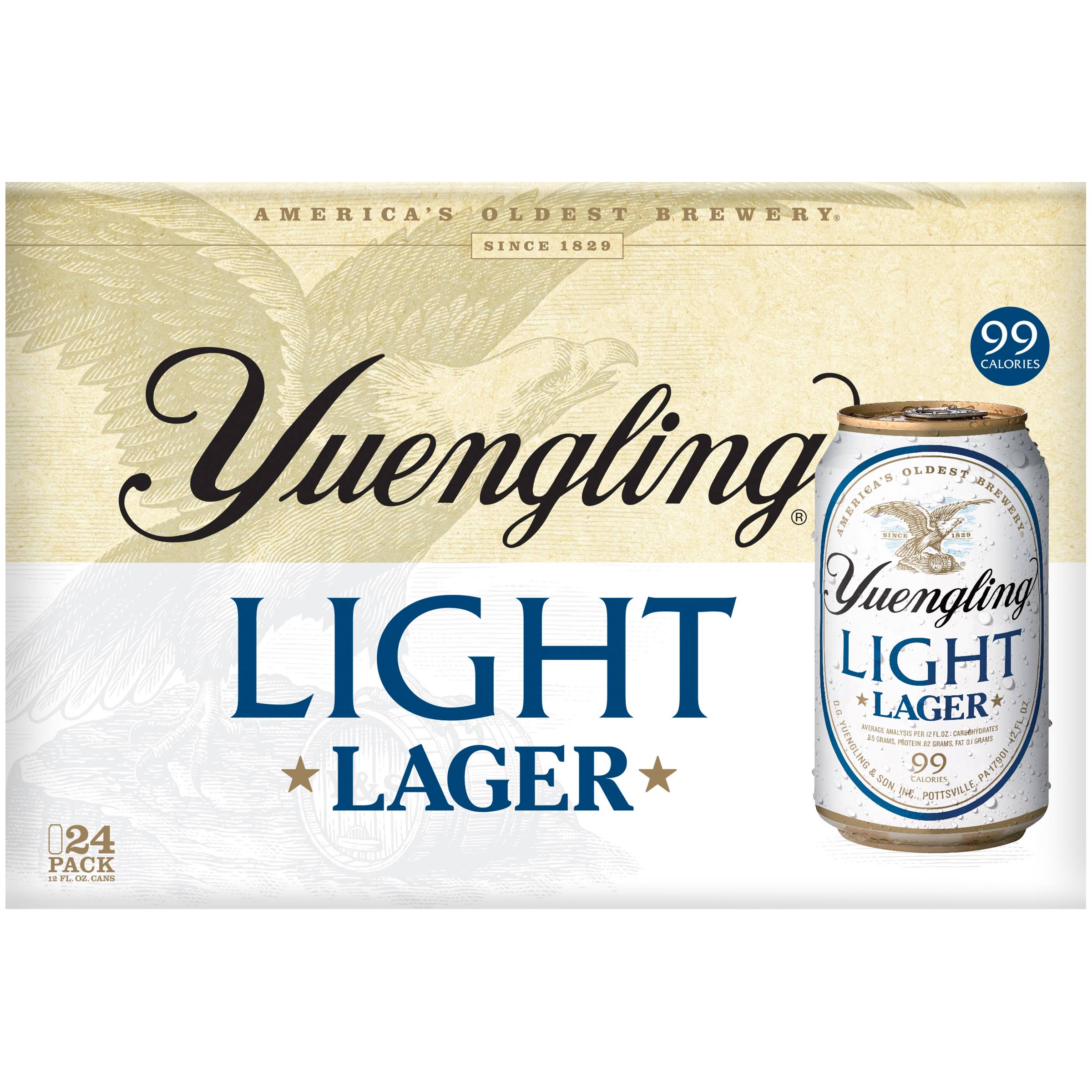Yuengling Light Lager Cans - 24 Cans