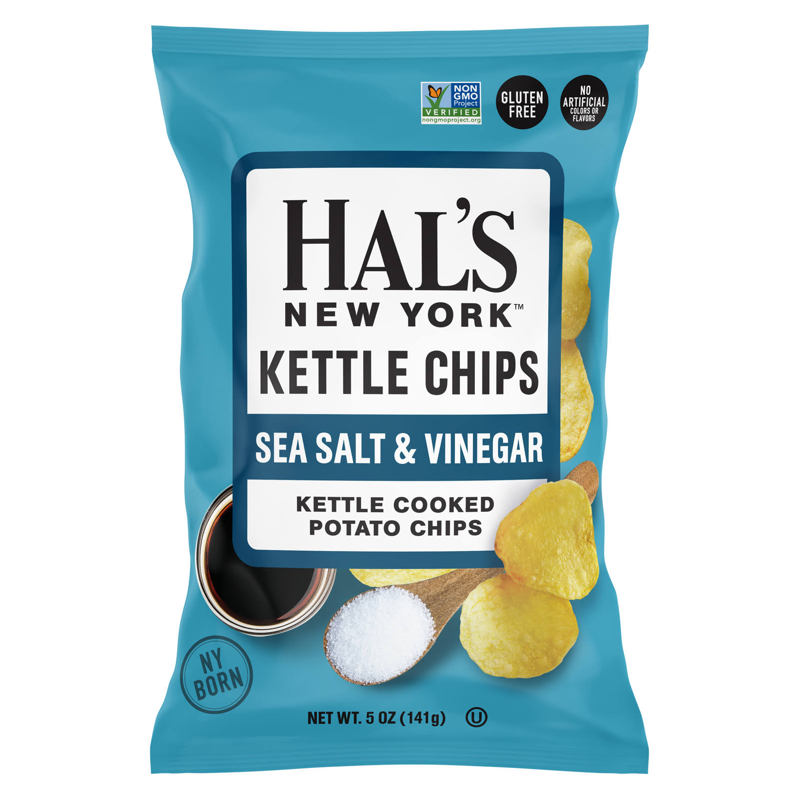 Hal's Salt & Vinegar New York Kettle Chips - 5 oz
