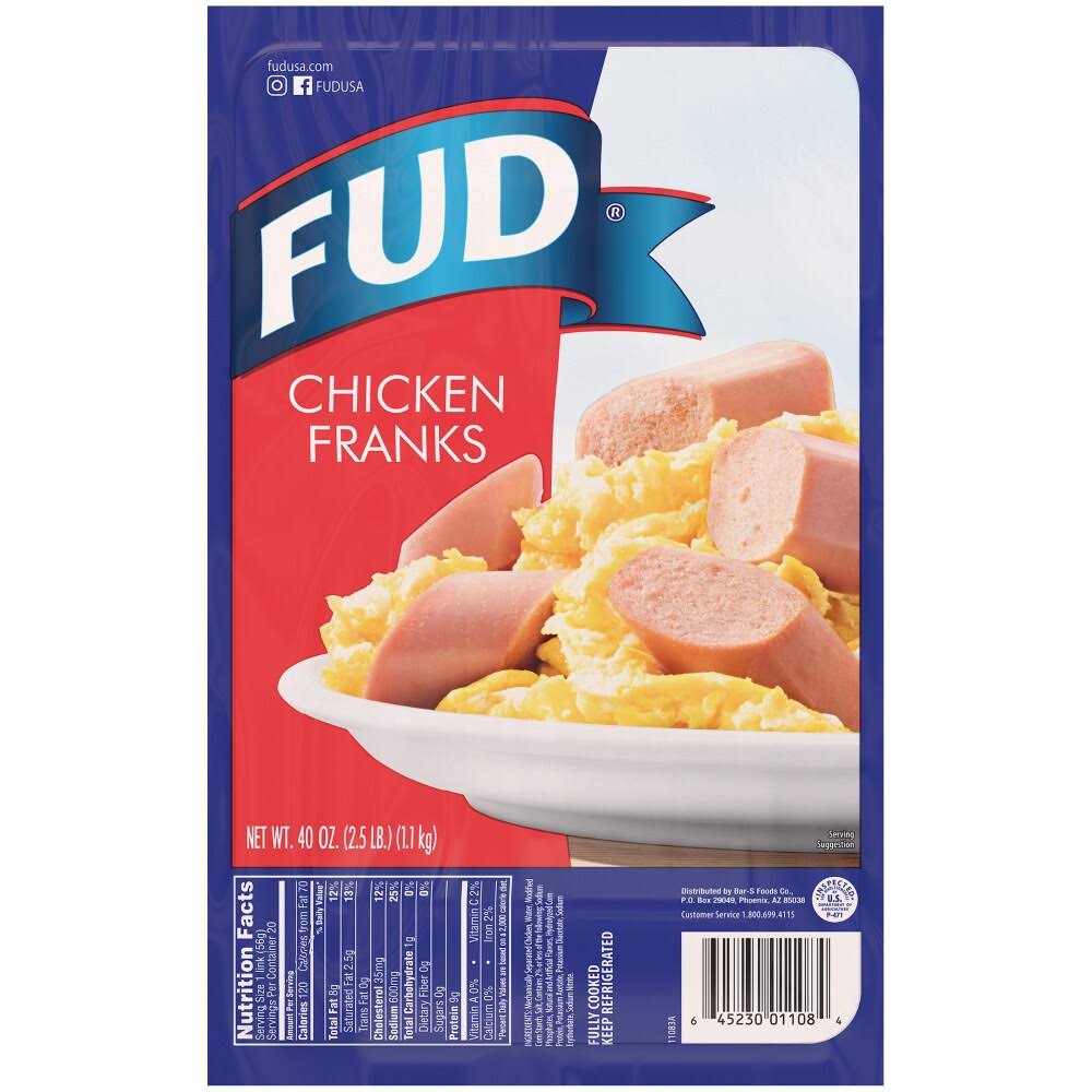 Fud Chicken Franks - 40oz