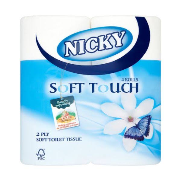 Nicky Soft Touch Gentle Toilet Tissue - 2 Ply, 4 Rolls
