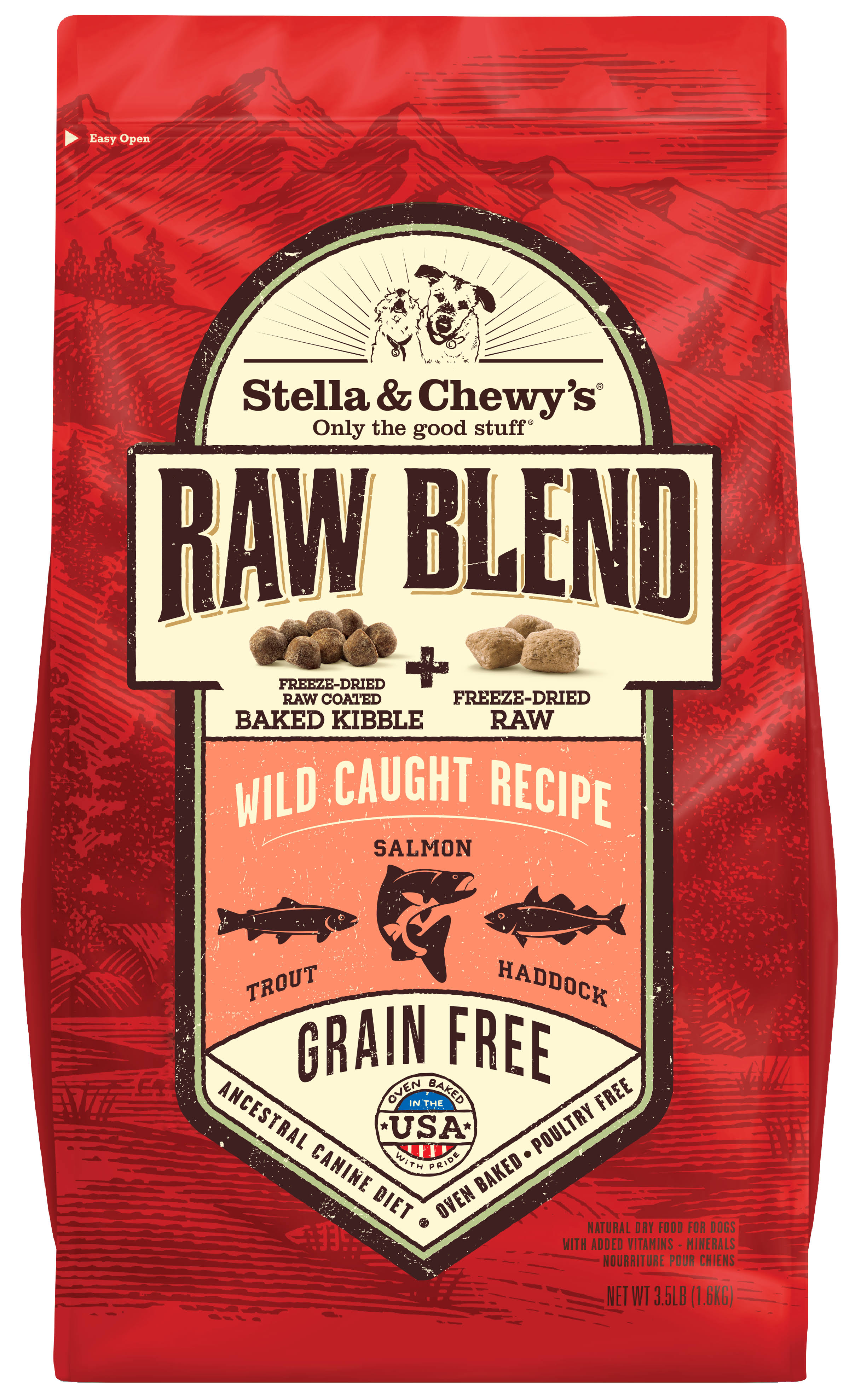 Stella & Chewy's Wild-Caught Raw Blend Recipe Dog Food, 3.5 lb