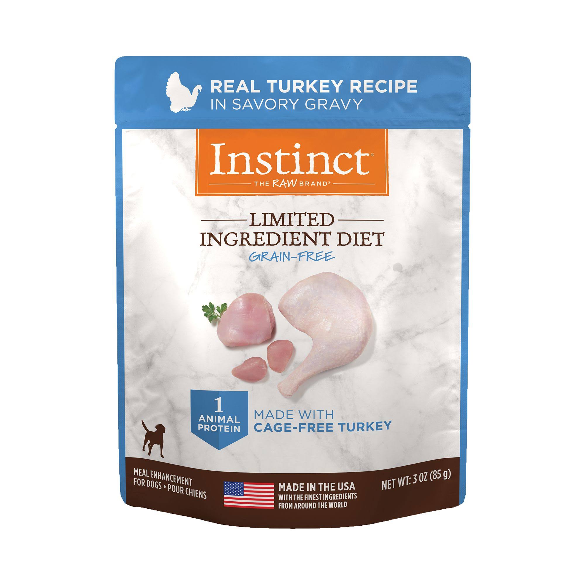 Instinct Limited Ingredient Diet Grain Free Real Turkey Recipe in Savory Gravy Dog Food 3 oz