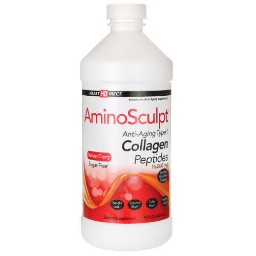 Health Direct AminoSculpt Anti-Aging Collagen Peptides Supplement - Natural Tart Cherry, 15oz