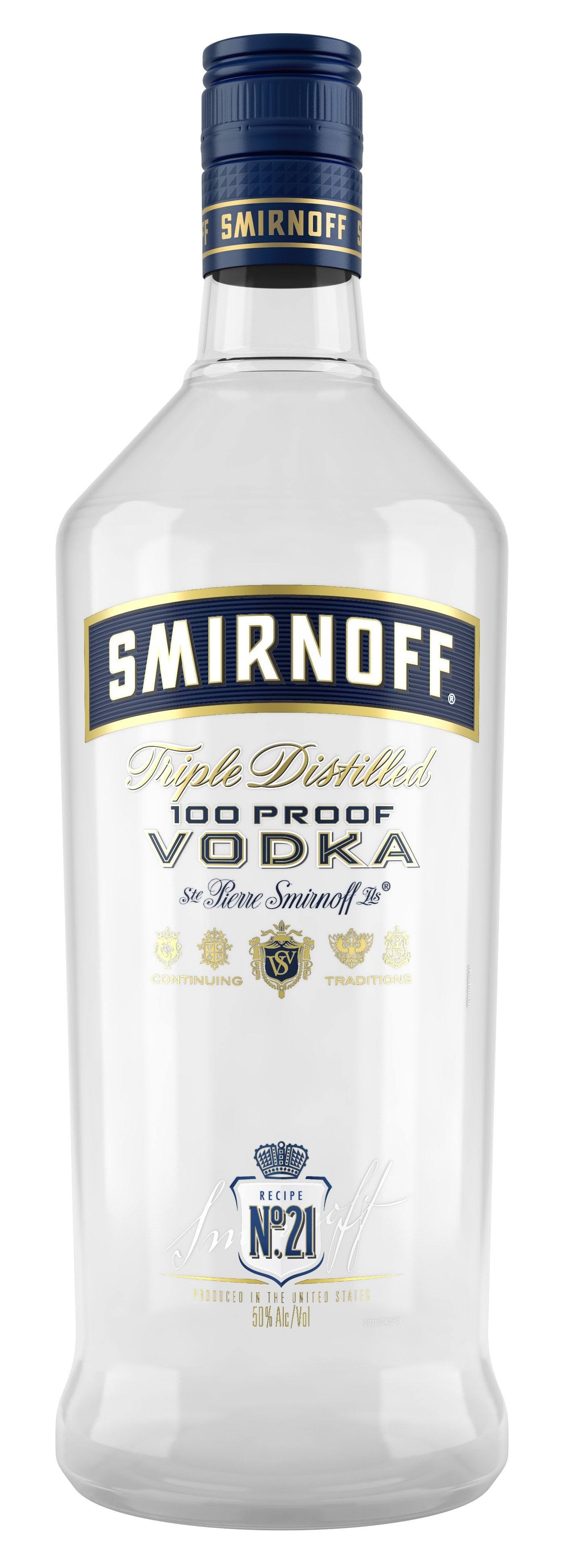 Smirnoff Vodka, Triple Distilled, 100 Proof - 1.75 lt