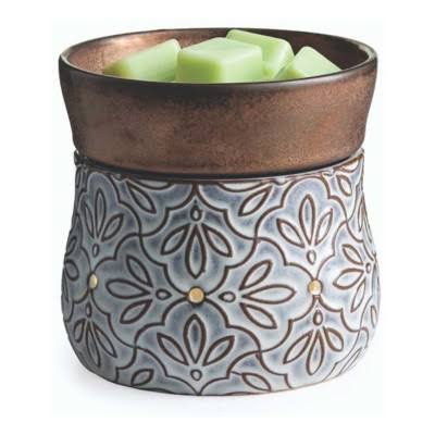 Candle Warmers etc. Bronze Floral 2 in 1 Deluxe Wax Warmer ,