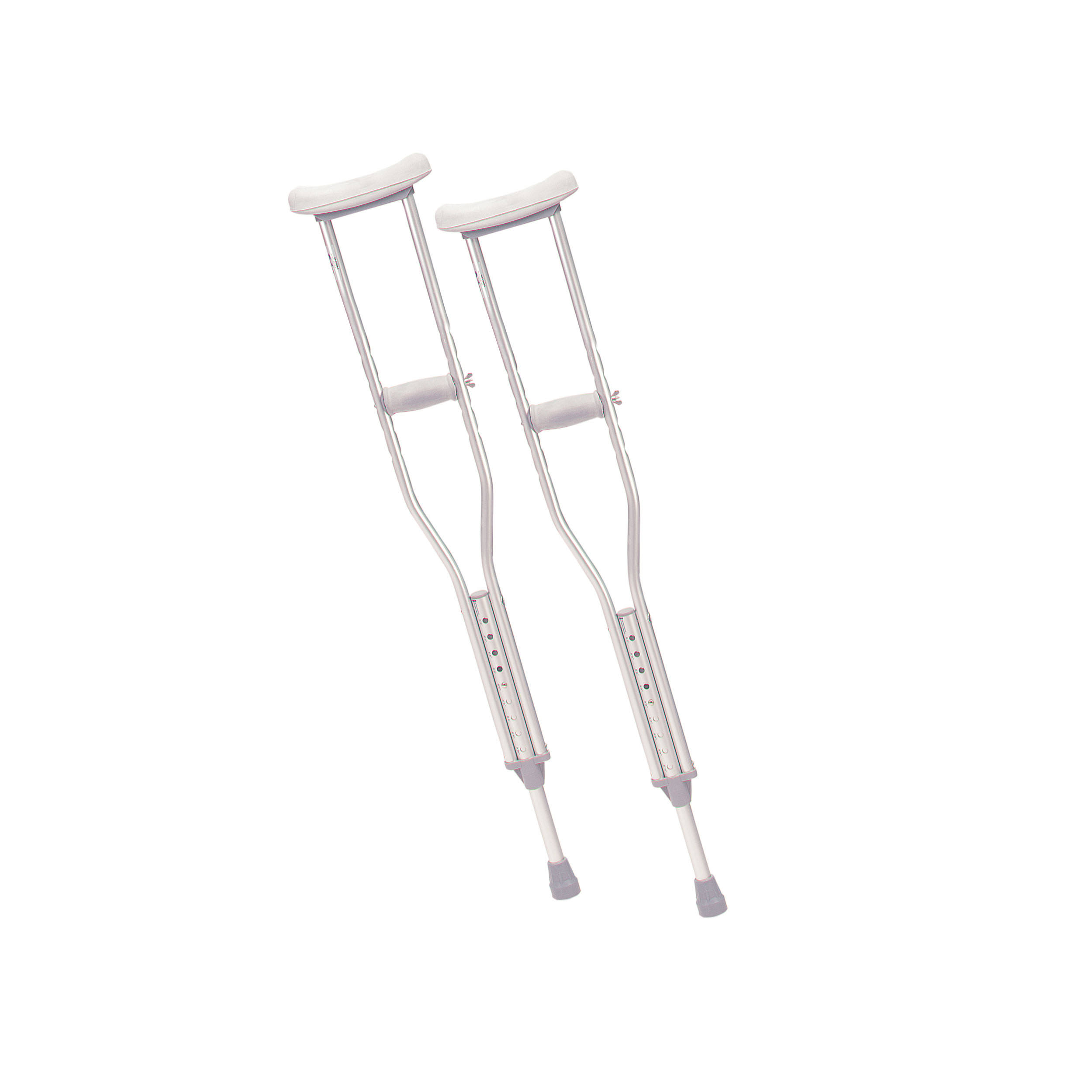 Drive Medical Aluminum Crutch - with Comfortable Underarm Pad and Handgrip, Gray, Youth