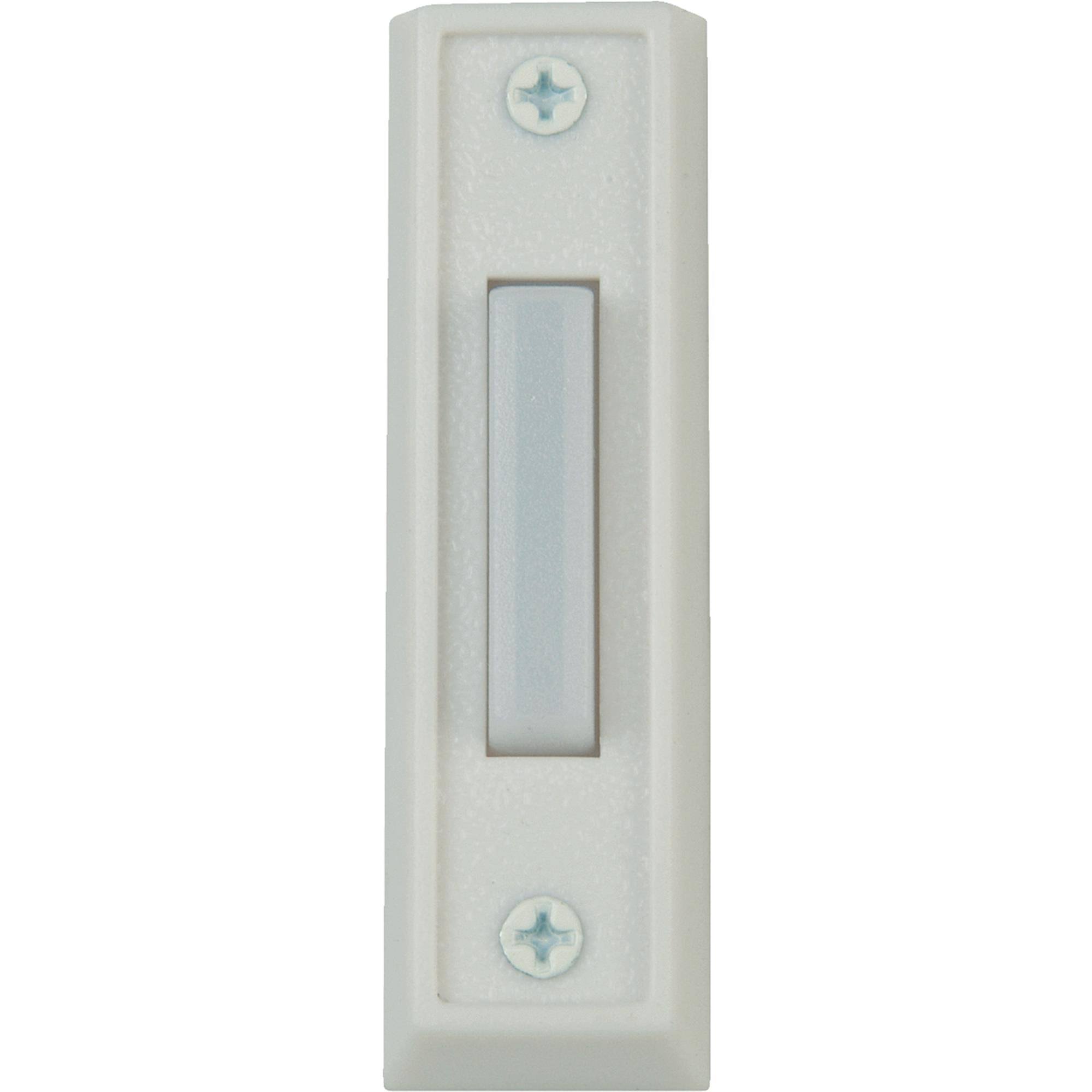Iq America Wired Lighted Doorbell Push Button - White