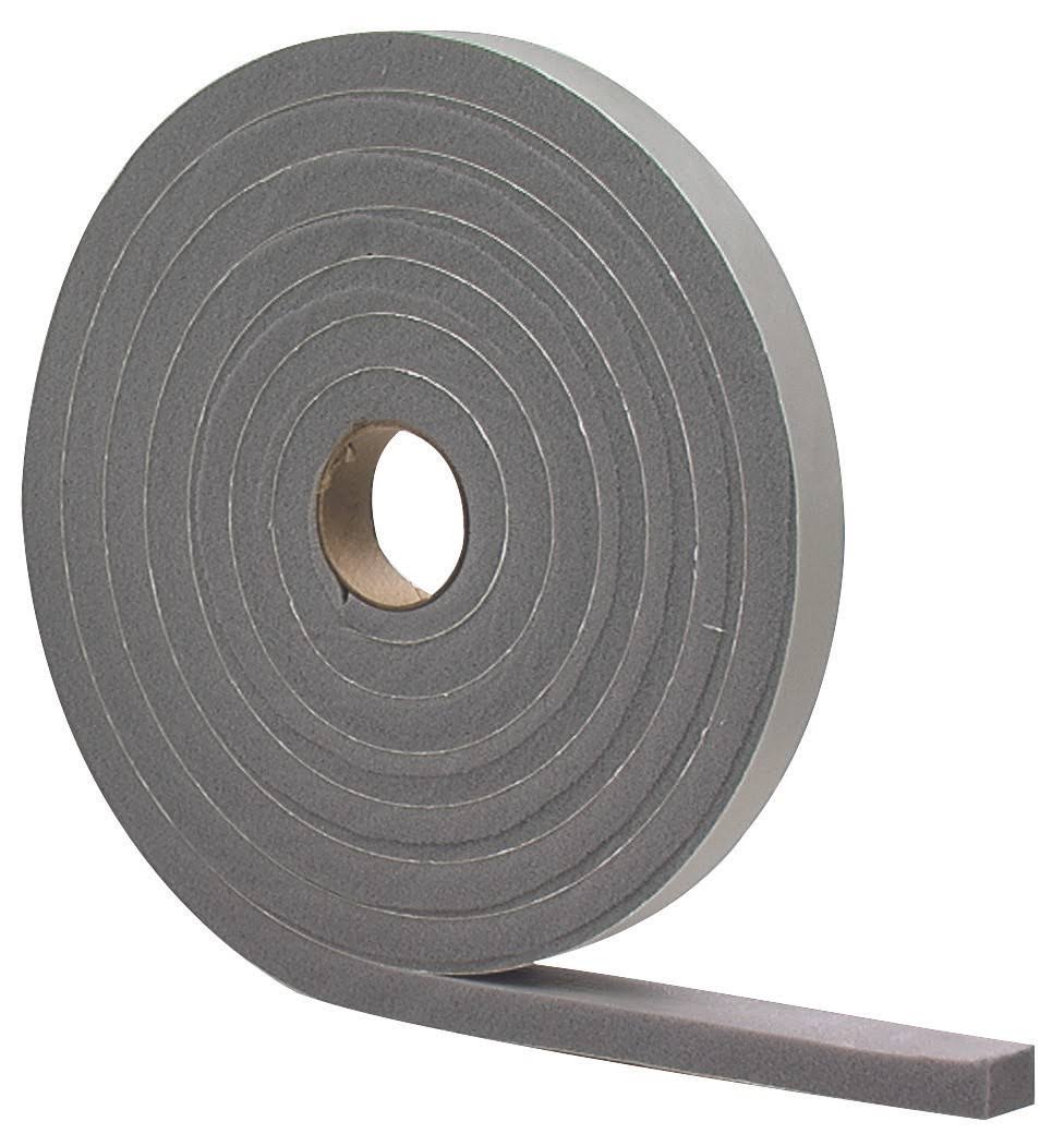 MD High Density Foam Tape with Adhesive Closed Cell - Gray, 1/4" X 1/8" X 17'