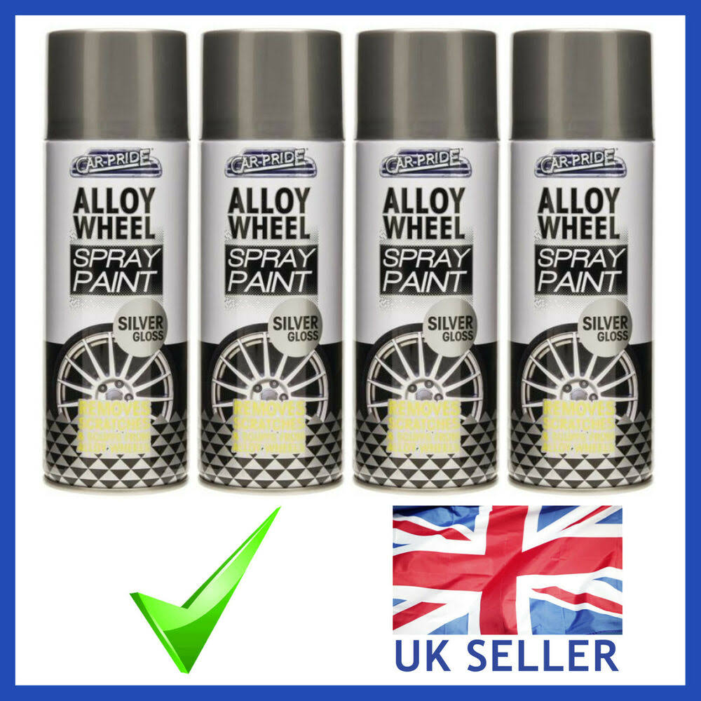 Car Pride Car Alloy Wheel Gloss Spray Paint - Silver, 400ml