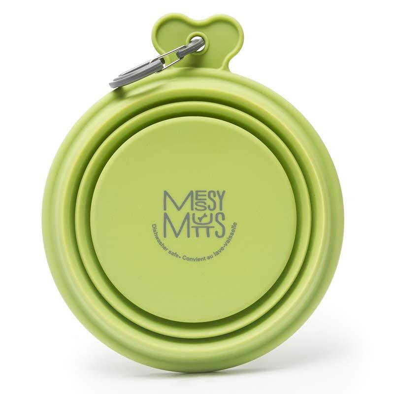 Messy Mutts Silicone Collapsible Bowl Green / Small
