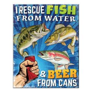 Rescue Beer 12.5" x 16" Metal Tin Sign - 2633