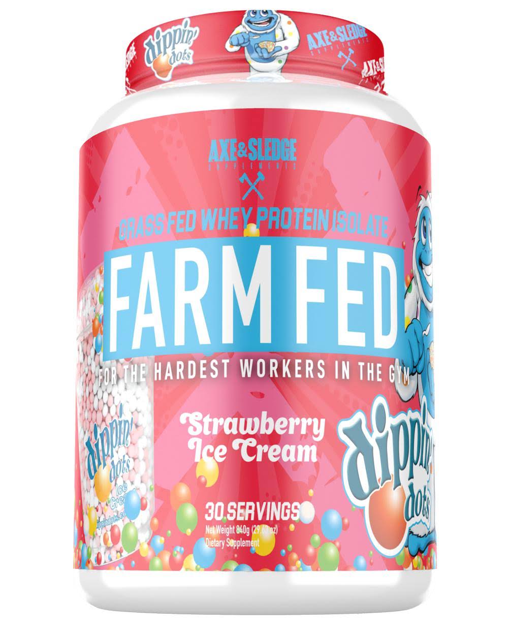 Axe & Sledge Farm Fed Dippin Dots Strawberry Ice Cream