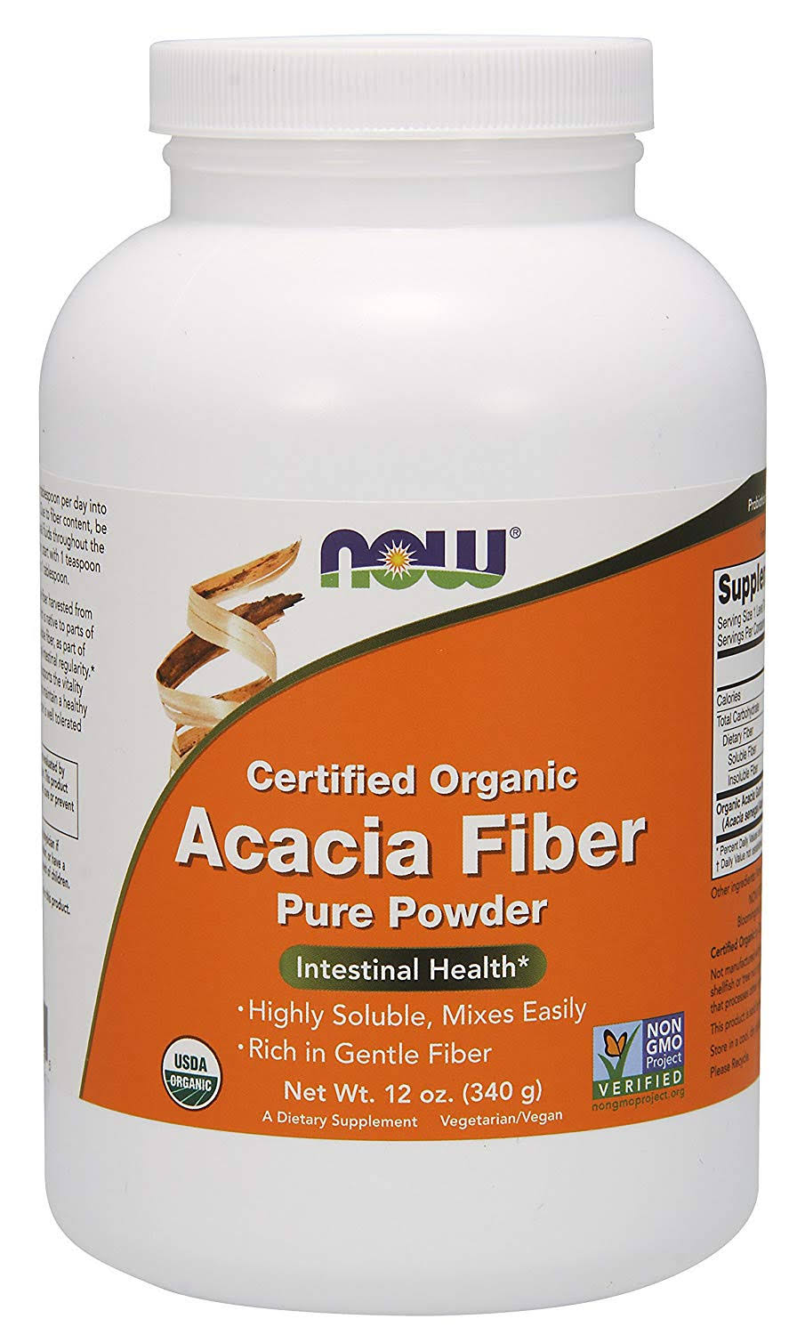Now Foods - Acacia Fiber Organic Powder - 340 Grams