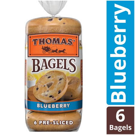 Thomas' Pre Sliced Bagels - Blueberry, 6ct