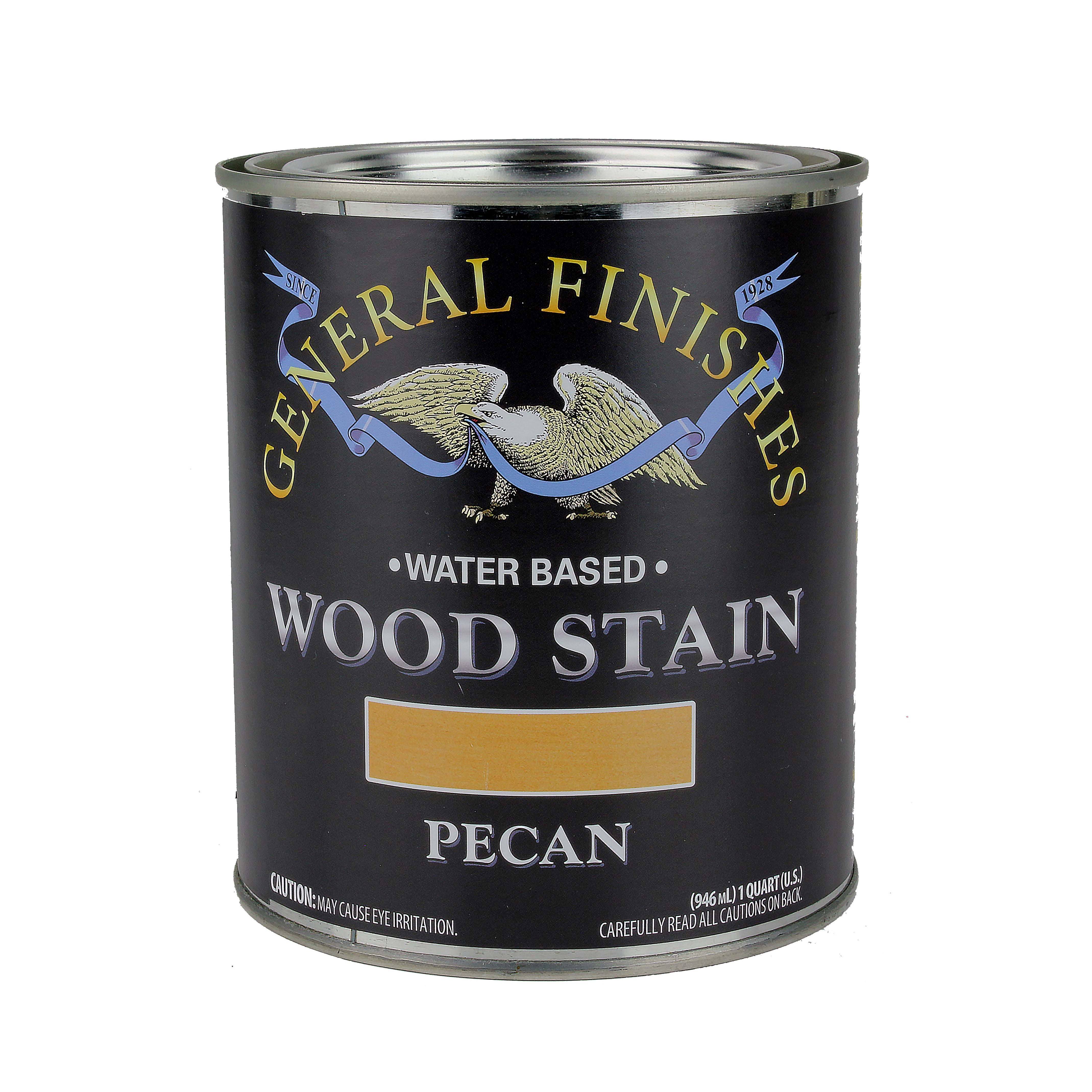 General Finishes WPQT Water Based Wood Stain - Pecan, 1qt